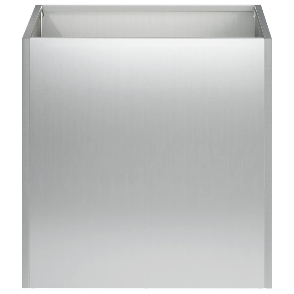 vidaXL Doniczka ogrodowa srebrny 20 x 20 x 20 cm Stal ocynkowana