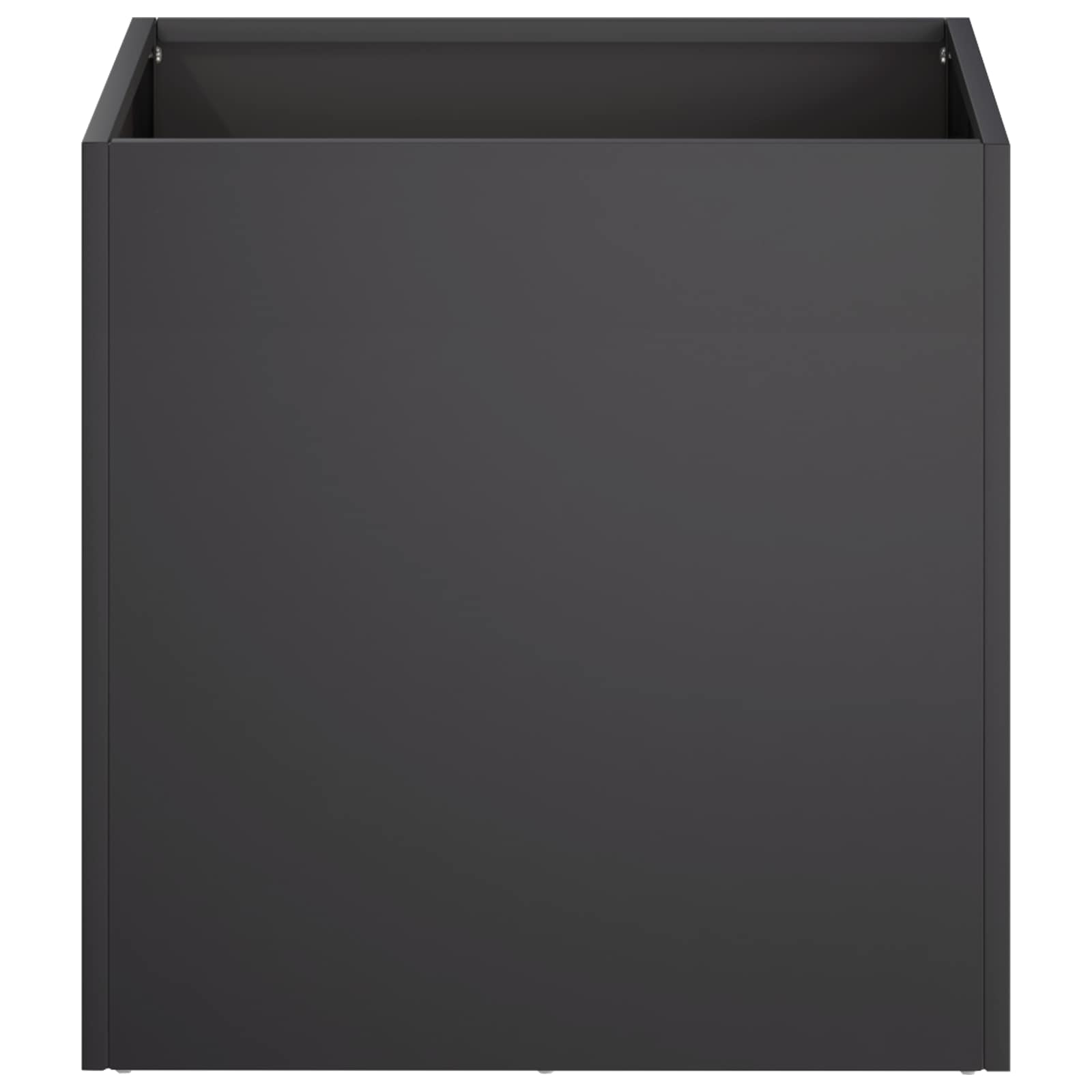 vidaXL Doniczka ogrodowa 2 szt. Czarny 25 x 25 x 25 cm Stal zimnogięta