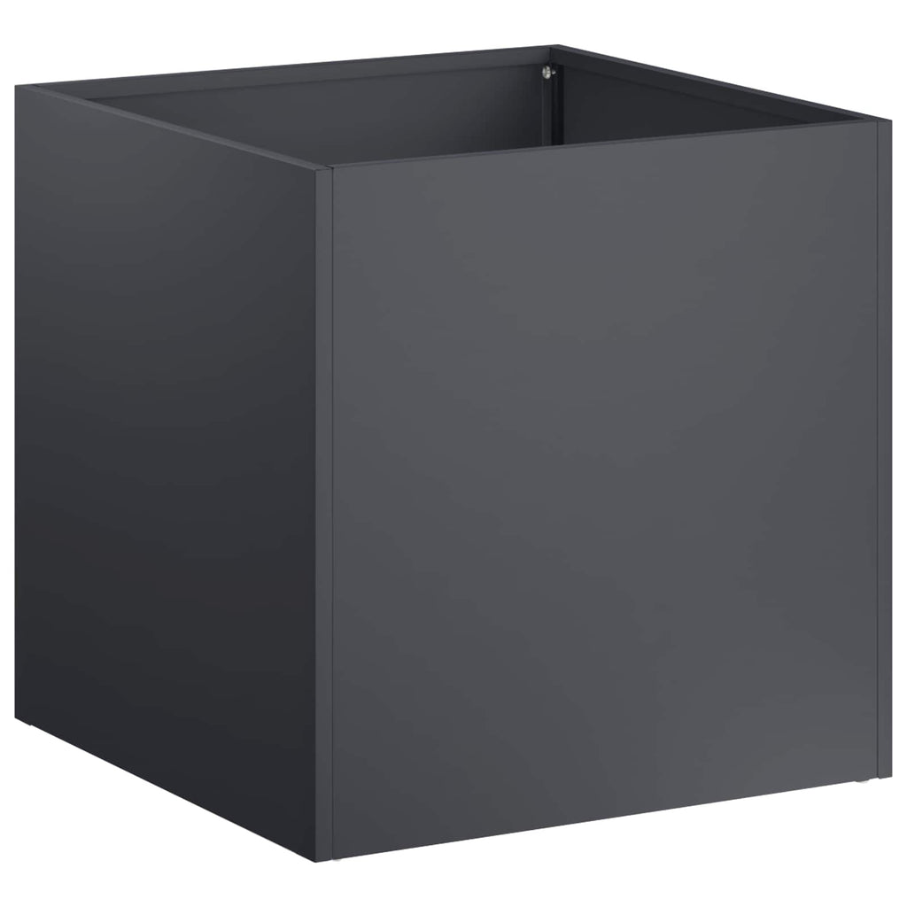 vidaXL Doniczka ogrodowa antracytowy 25 x 25 x 25 cm Stal zimnogięta