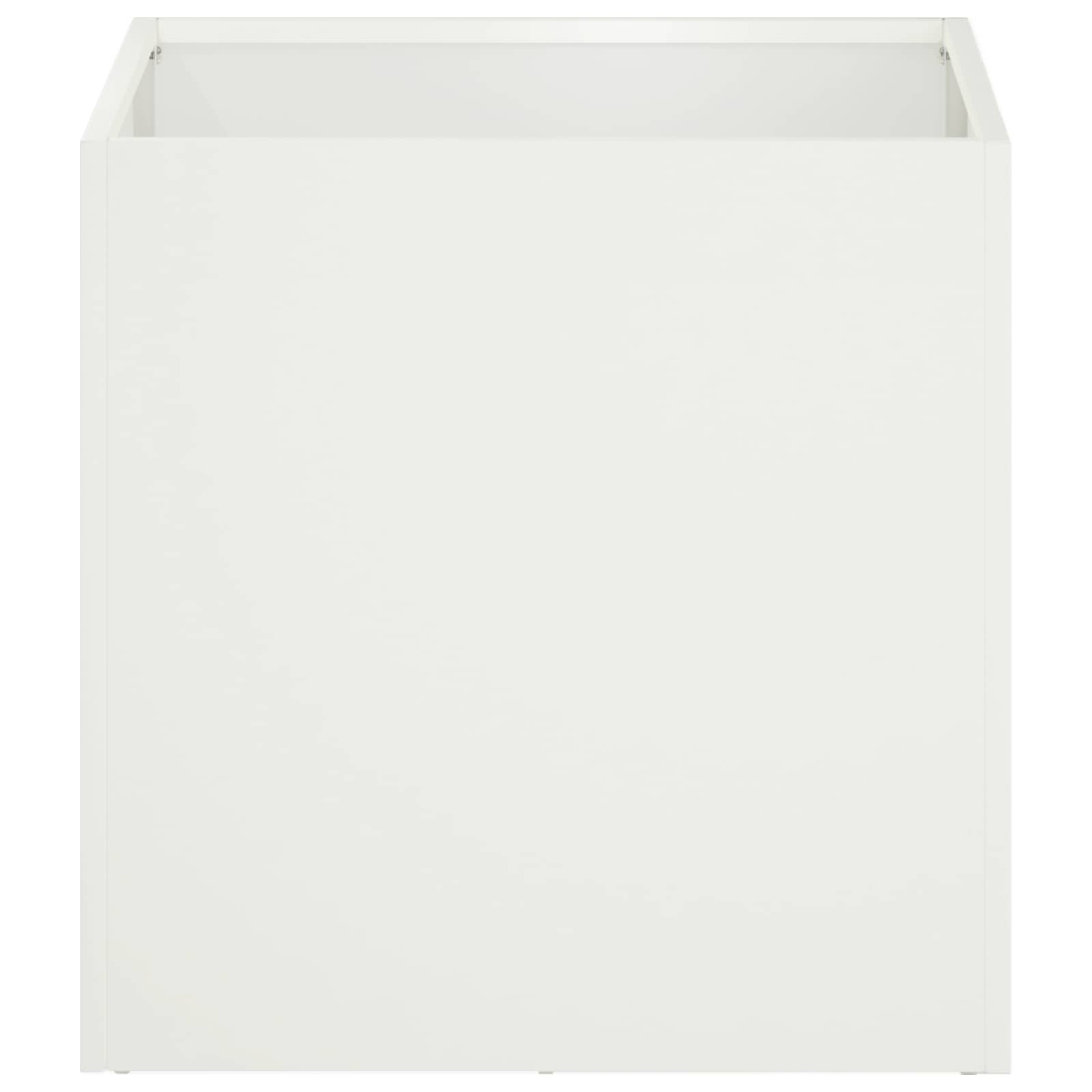 vidaXL Doniczka ogrodowa 2 szt. Biały 35 x 35 x 35 cm Stal zimnogięta