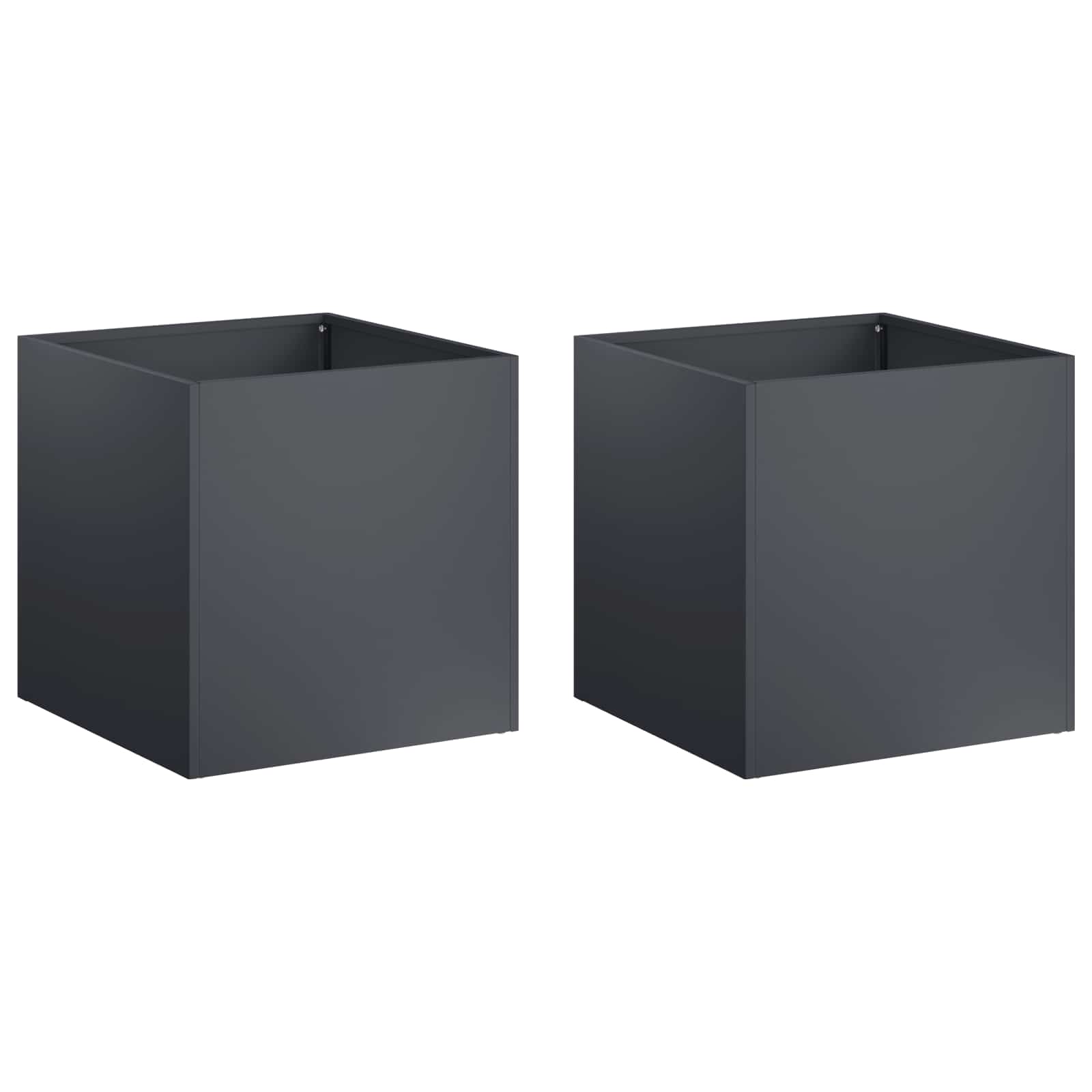 vidaXL Doniczka ogrodowa 2 szt. antracytowy 35 x 35 x 35 cm