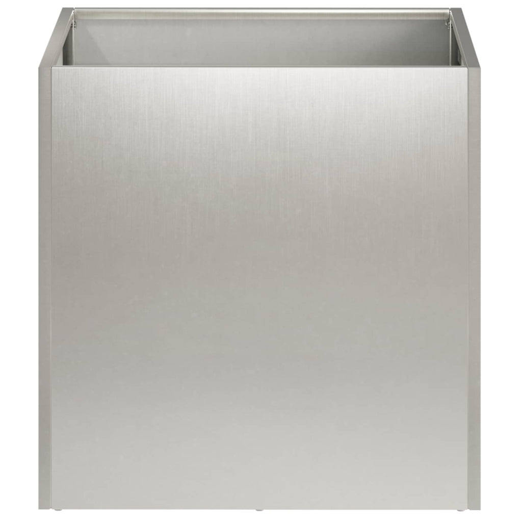vidaXL Doniczka ogrodowa srebrny 35 x 35 x 35 cm Stal nierdzewna