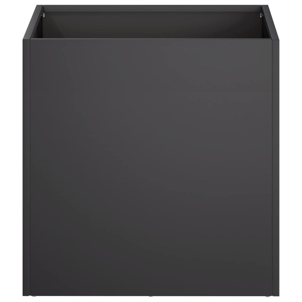 vidaXL Doniczka ogrodowa 2 szt. Czarny 45 x 45 x 45 cm Stal zimnogięta