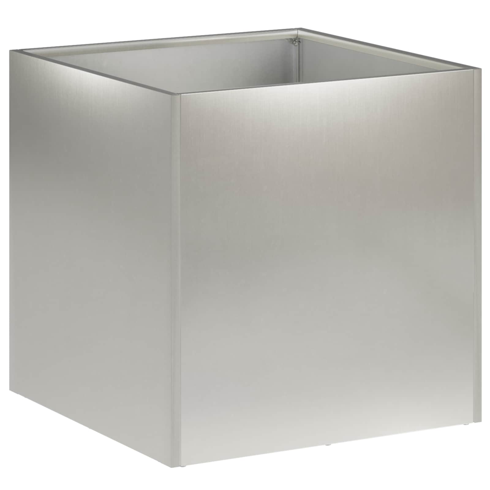 vidaXL Doniczka ogrodowa srebrny 45 x 45 x 45 cm Stal nierdzewna