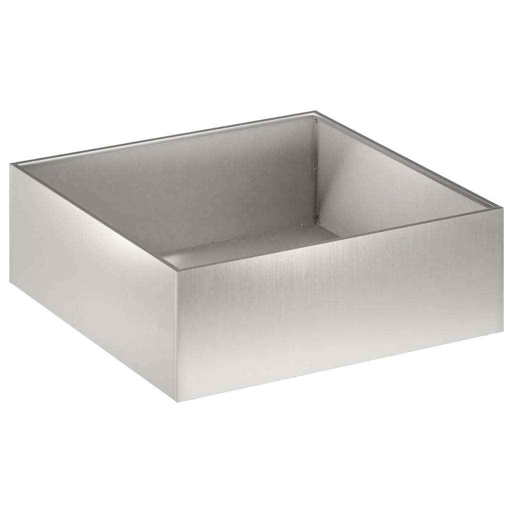 vidaXL Doniczka ogrodowa srebrny 40 x 40 x 20 cm Stal nierdzewna