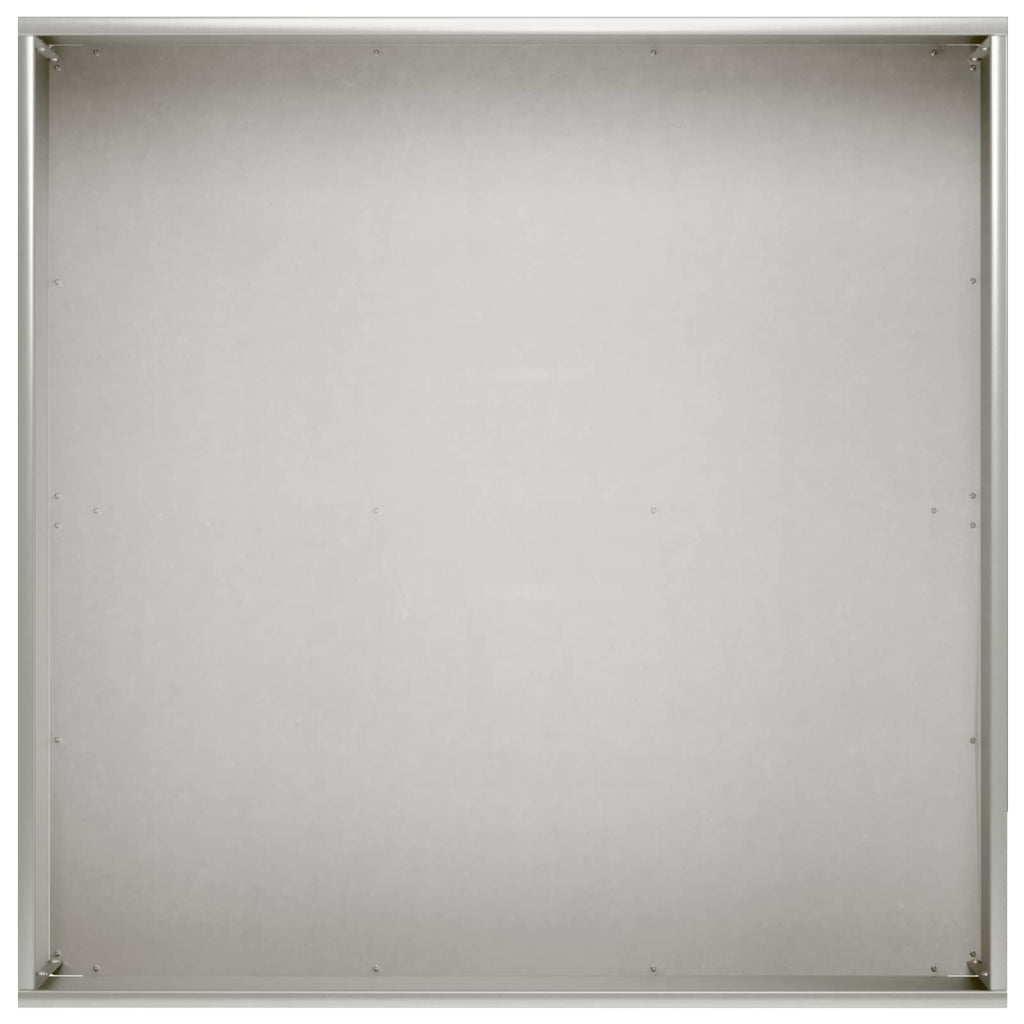 vidaXL Doniczka ogrodowa srebrny 40 x 40 x 20 cm Stal nierdzewna