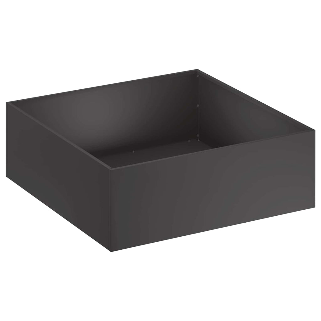 vidaXL Doniczka ogrodowa Czarny 60 x 60 x 20 cm Stal zimnogięta
