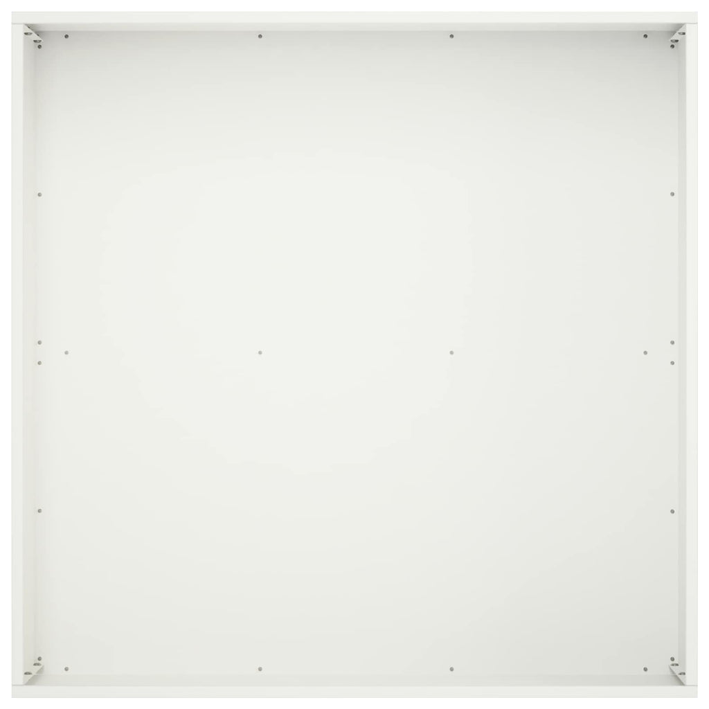 vidaXL Doniczka ogrodowa Biały 60 x 60 x 20 cm Stal zimnogięta