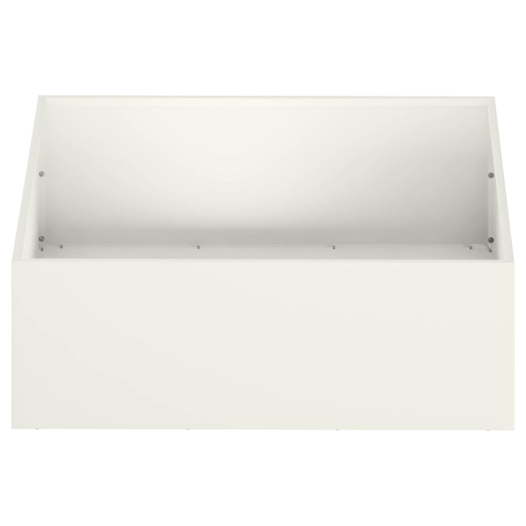 vidaXL Doniczka ogrodowa 2 szt. Biały 60 x 60 x 20 cm Stal zimnogięta