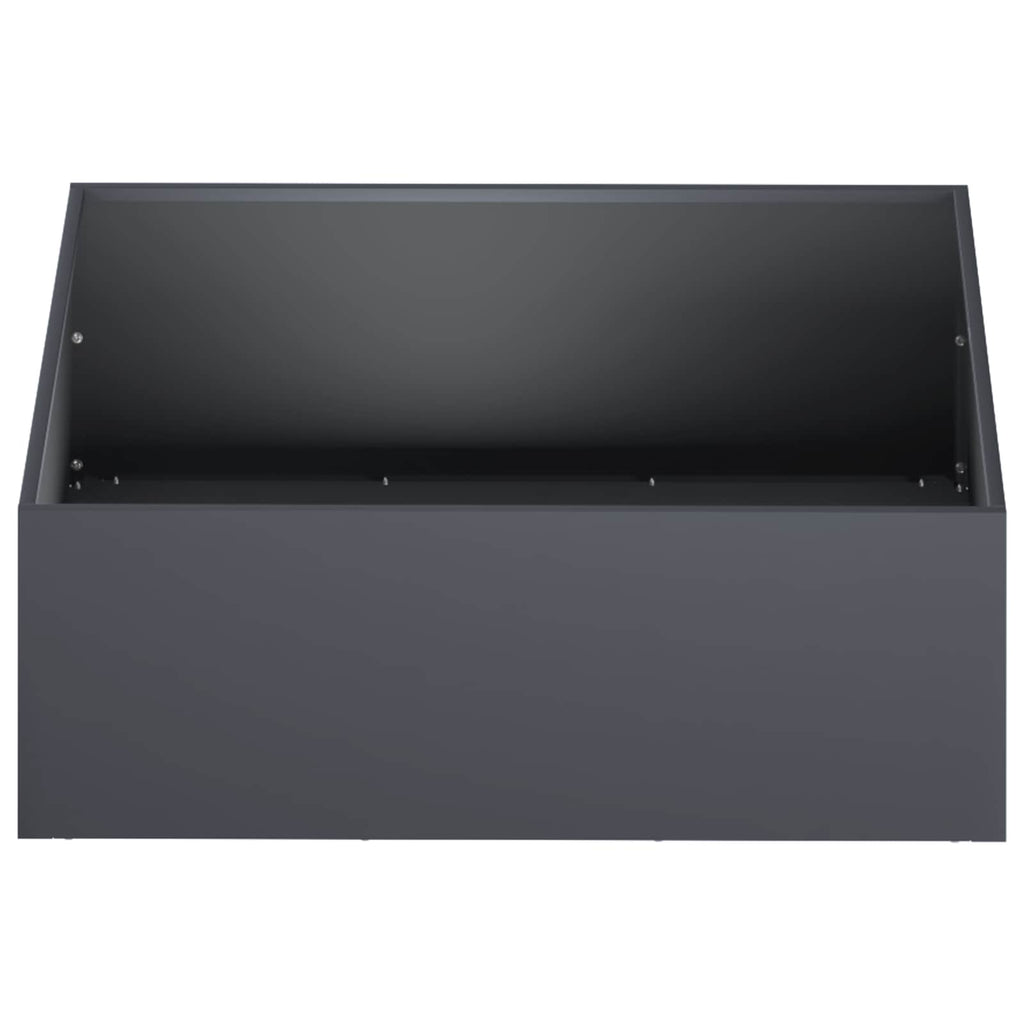 vidaXL Doniczka ogrodowa antracytowy 60 x 60 x 20 cm Stal zimnogięta