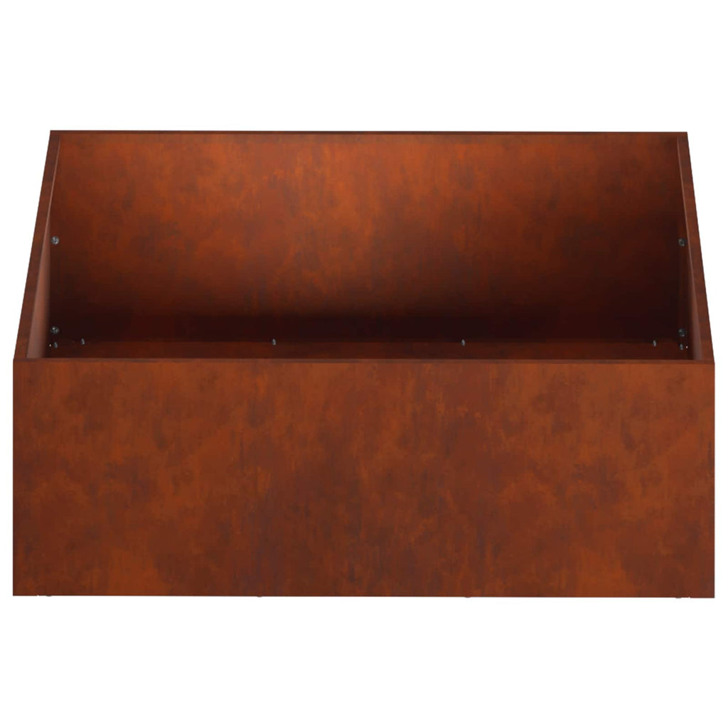 vidaXL Doniczka ogrodowa Rdzawy 60 x 60 x 20 cm Stal kortenowska