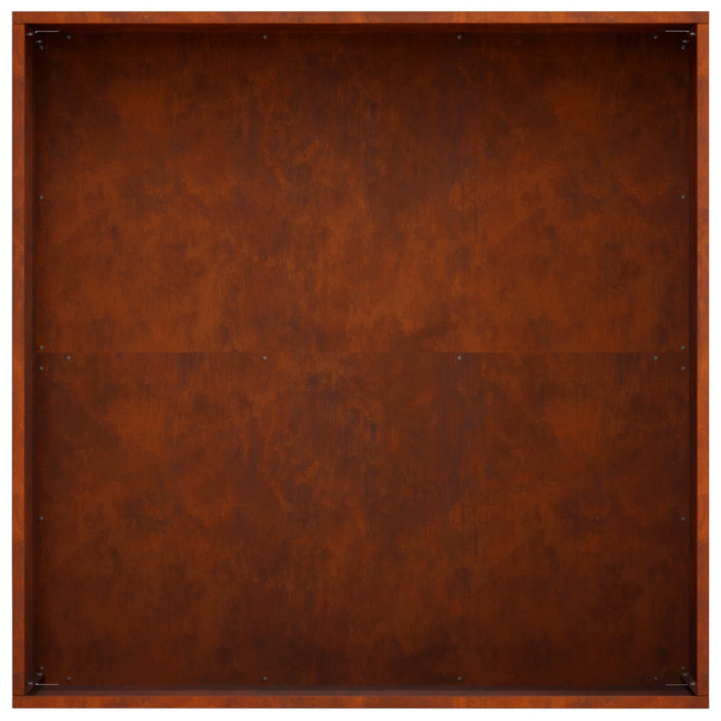 vidaXL Doniczka ogrodowa Rdzawy 60 x 60 x 20 cm Stal kortenowska