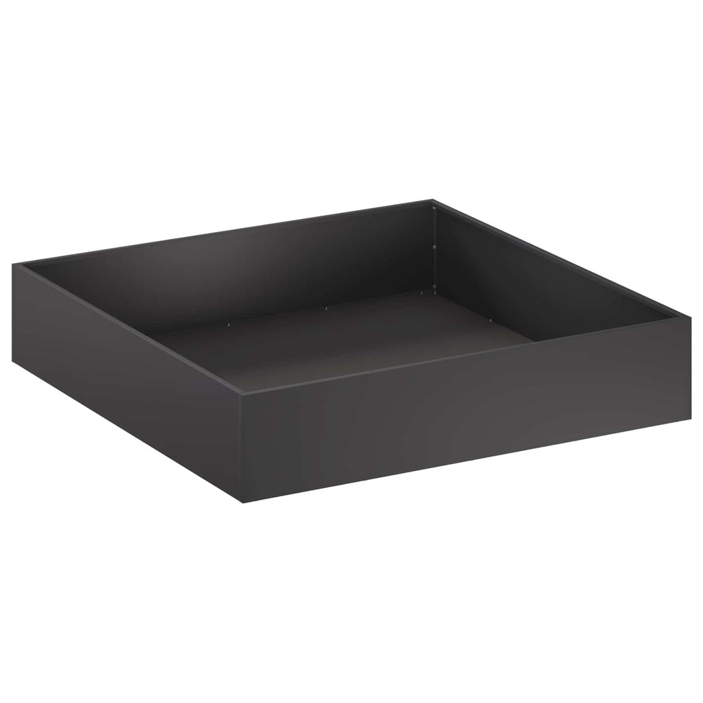 vidaXL Doniczka ogrodowa Czarny 100 x 100 x 20 cm Stal zimnogięta