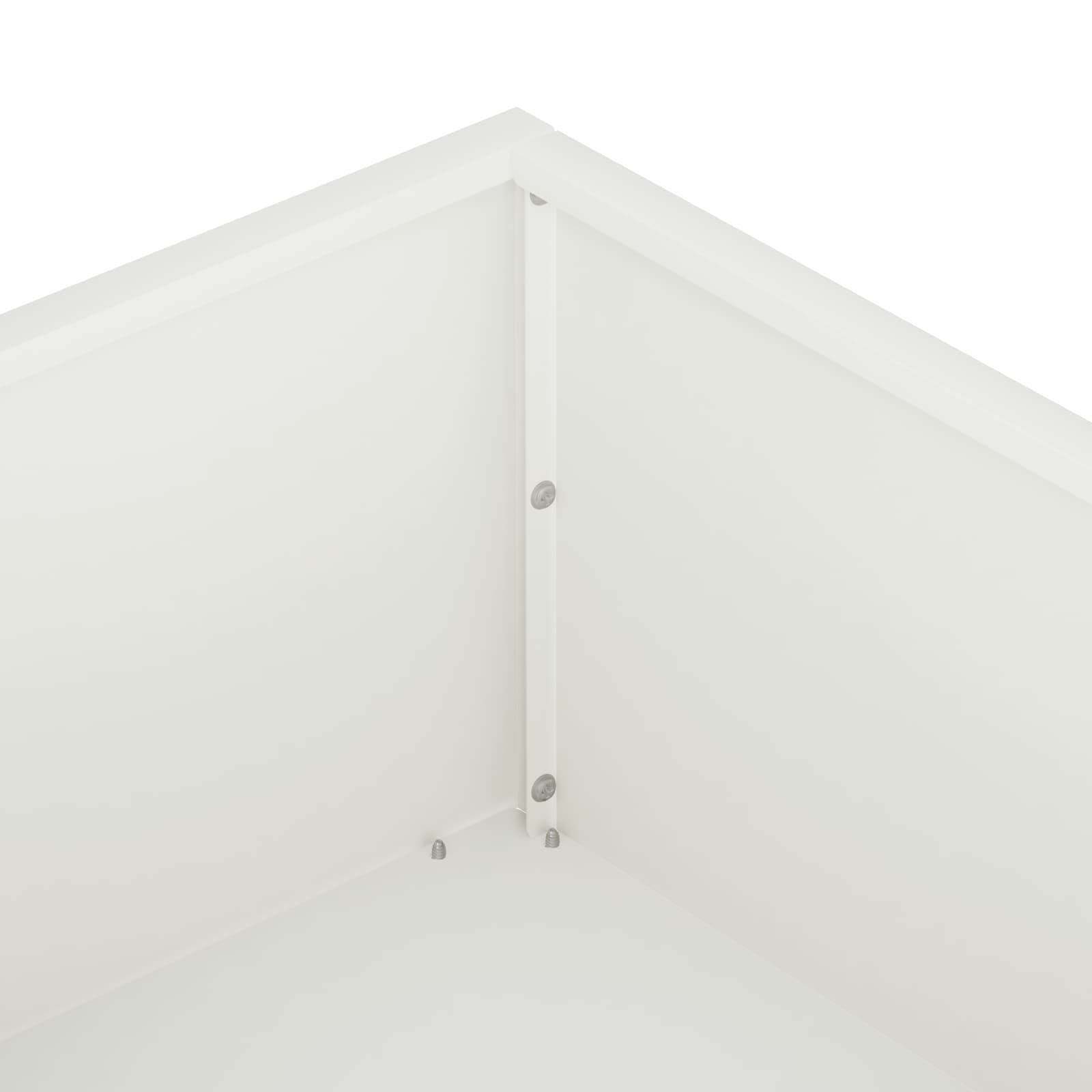 vidaXL Doniczka ogrodowa Biały 100 x 100 x 20 cm Stal zimnogięta