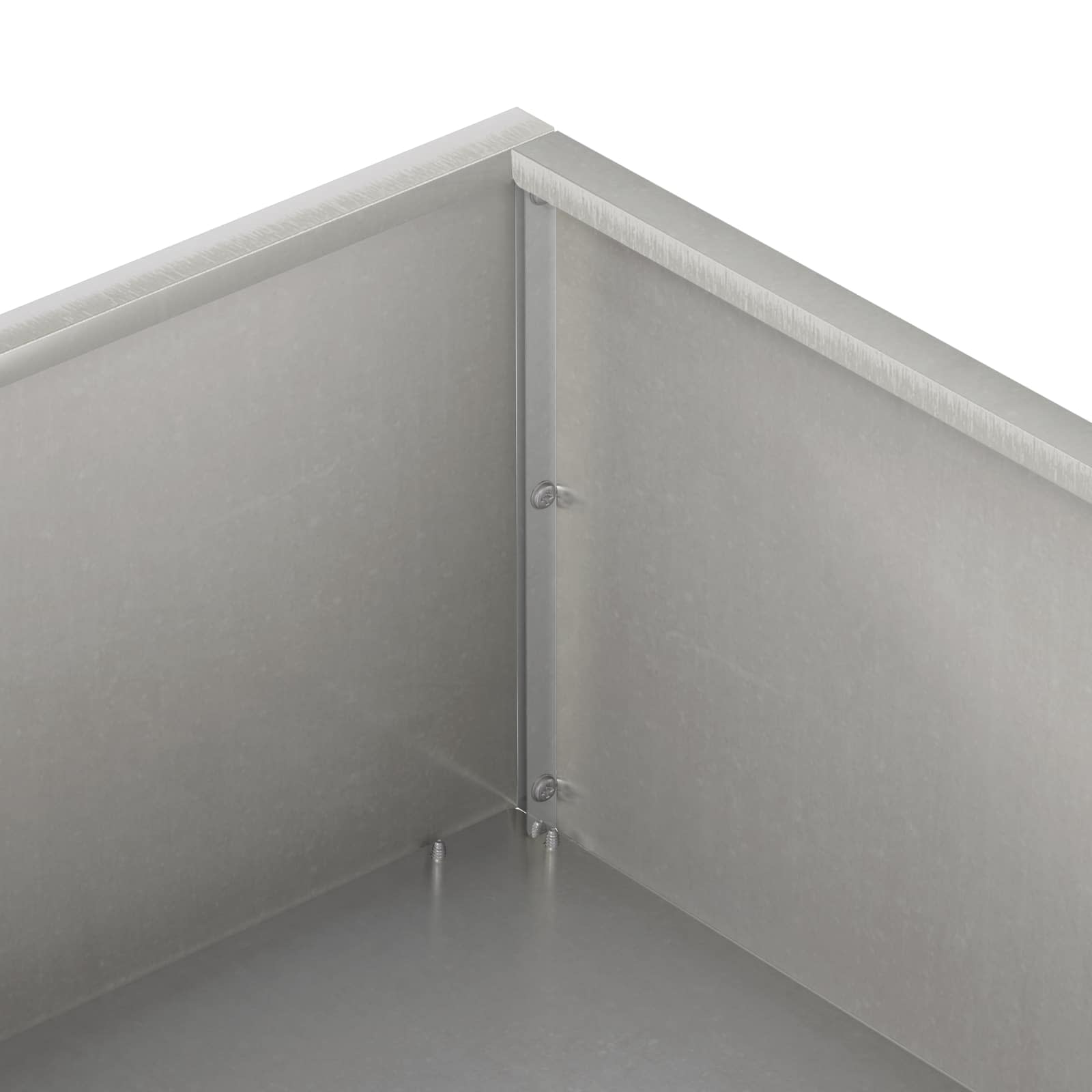 vidaXL Doniczka ogrodowa srebrny 100 x 100 x 20 cm Stal nierdzewna