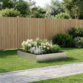 vidaXL Doniczka ogrodowa srebrny 100 x 100 x 20 cm Stal nierdzewna