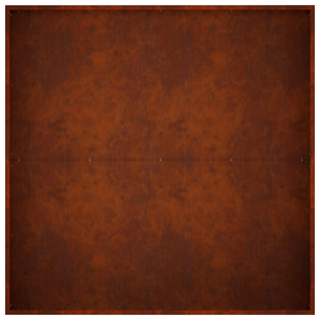 vidaXL Doniczka ogrodowa Rdzawy 100 x 100 x 20 cm Stal kortenowska