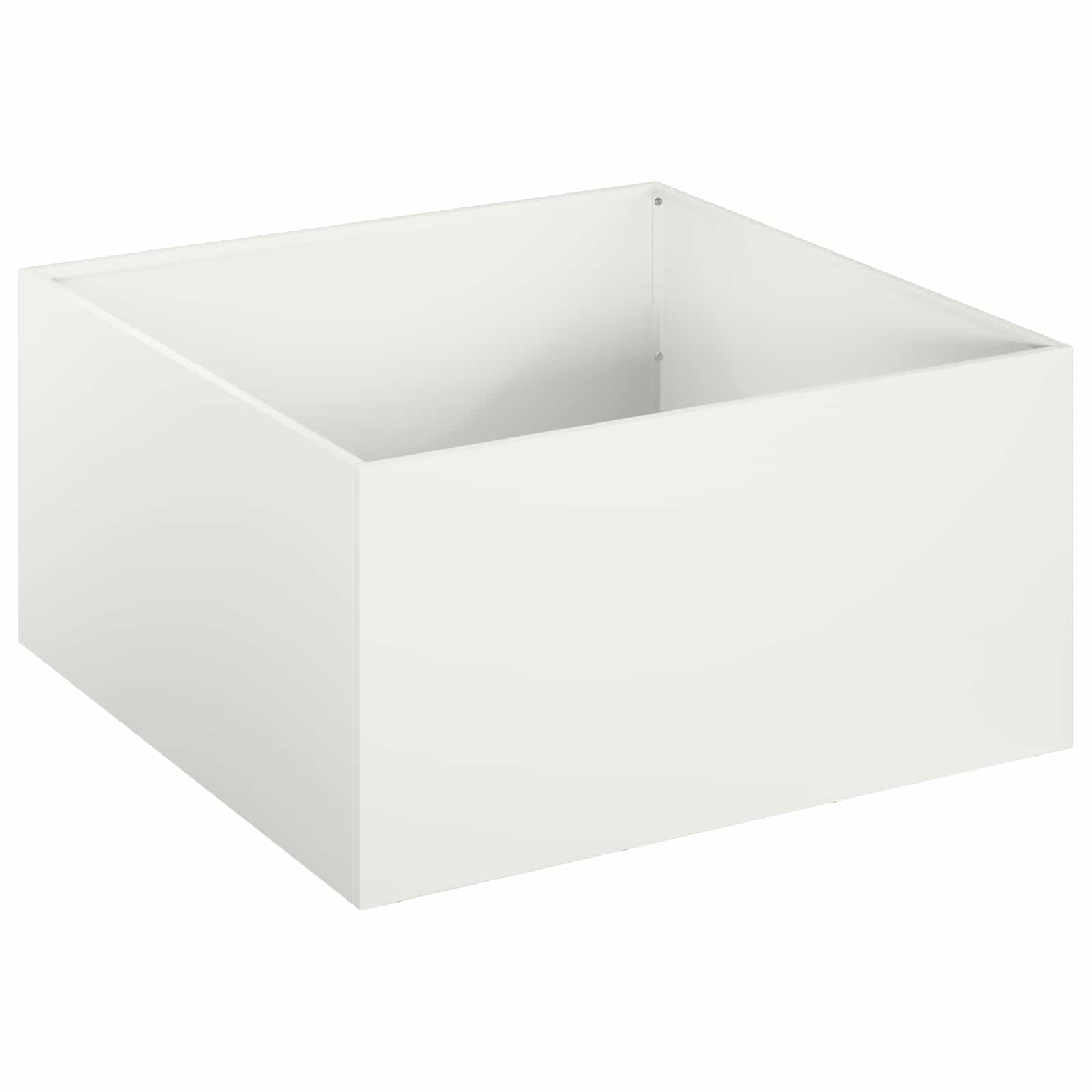 vidaXL Doniczka ogrodowa 2 szt. Biały 40 x 40 x 30 cm Stal zimnogięta