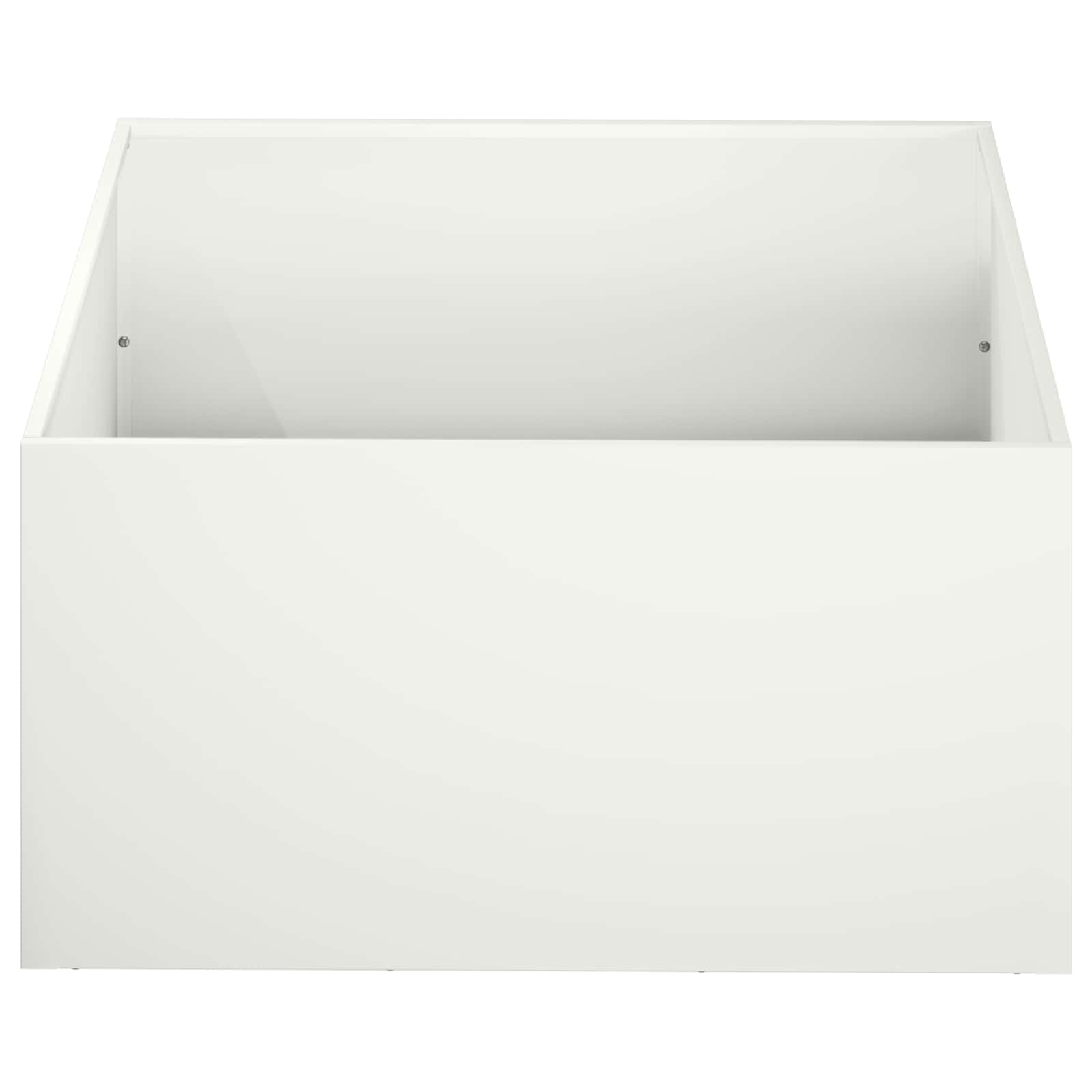 vidaXL Doniczka ogrodowa 2 szt. Biały 40 x 40 x 30 cm Stal zimnogięta