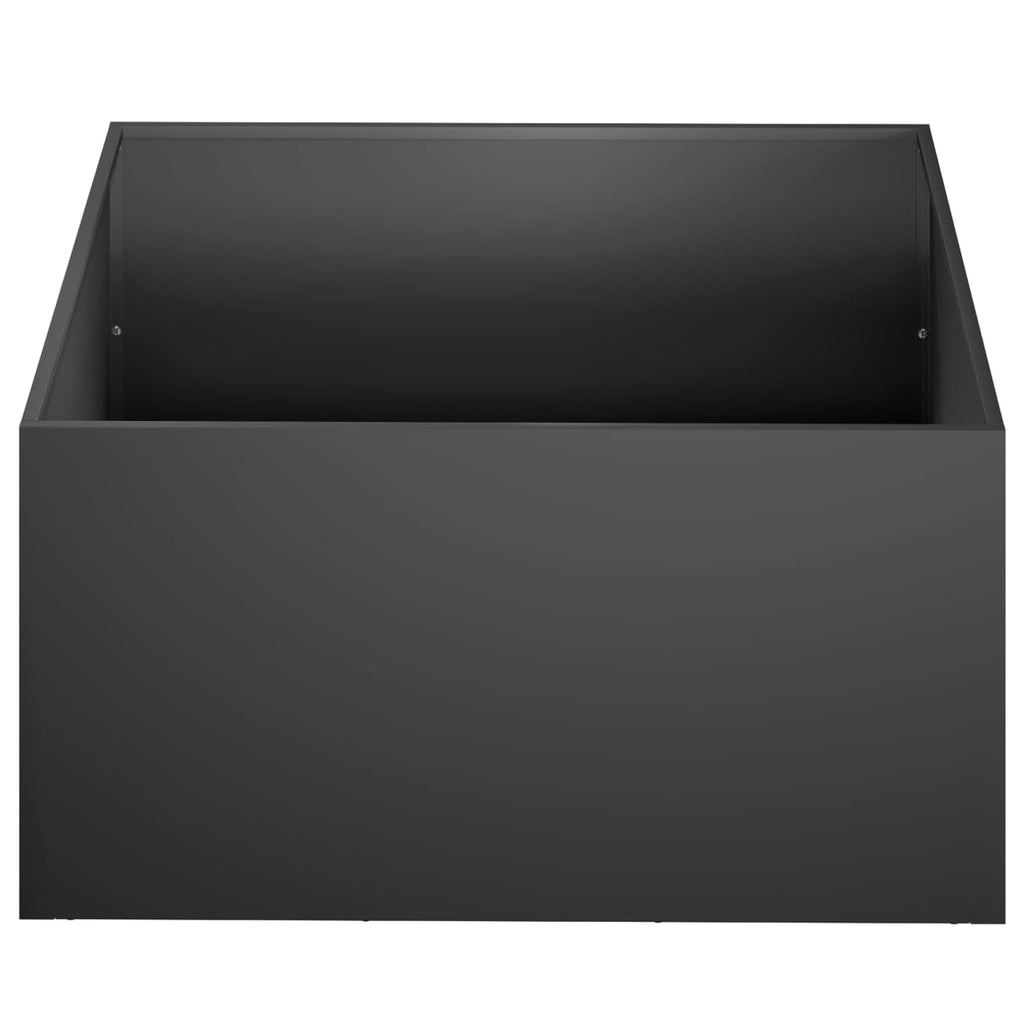 vidaXL Doniczka ogrodowa 2 szt. Czarny 60 x 60 x 30 cm Stal zimnogięta