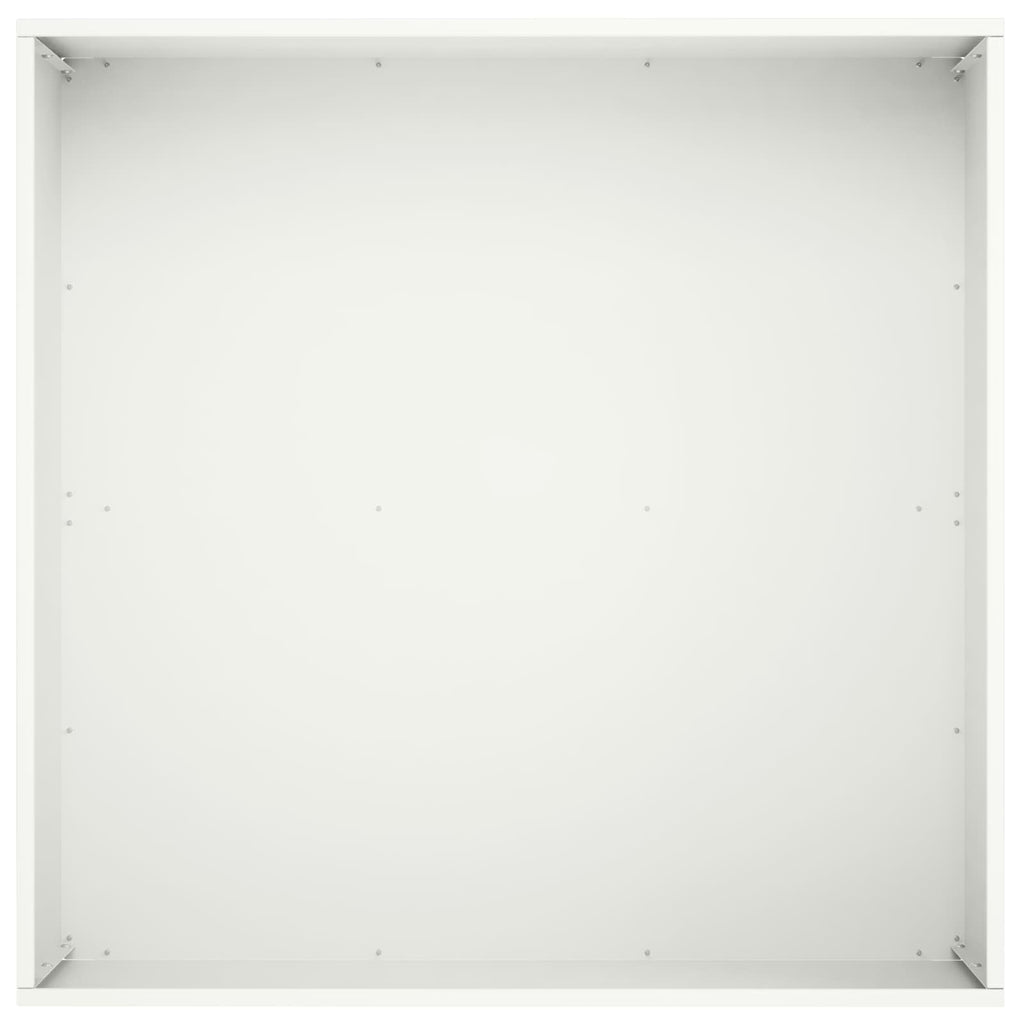 vidaXL Doniczka ogrodowa 2 szt. Biały 60 x 60 x 30 cm Stal zimnogięta