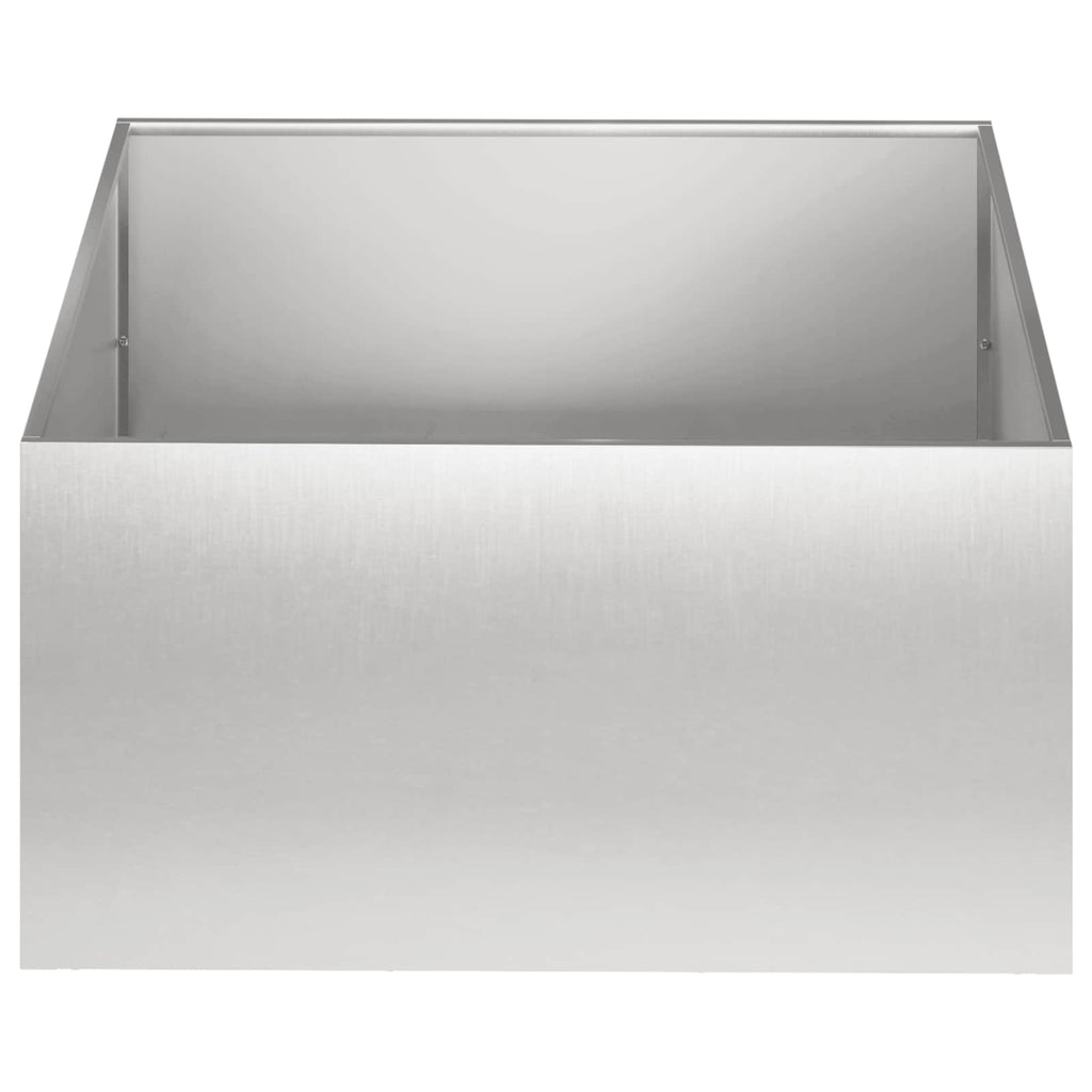 vidaXL Doniczka ogrodowa srebrny 60 x 60 x 30 cm Stal nierdzewna