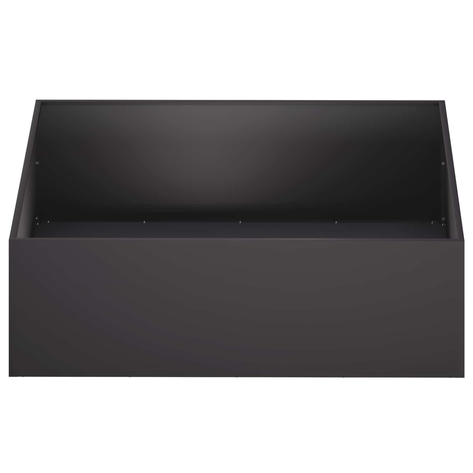 vidaXL Doniczka ogrodowa Czarny 100 x 100 x 30 cm Stal zimnogięta