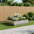 vidaXL Doniczka ogrodowa srebrny 100 x 100 x 30 cm Stal nierdzewna