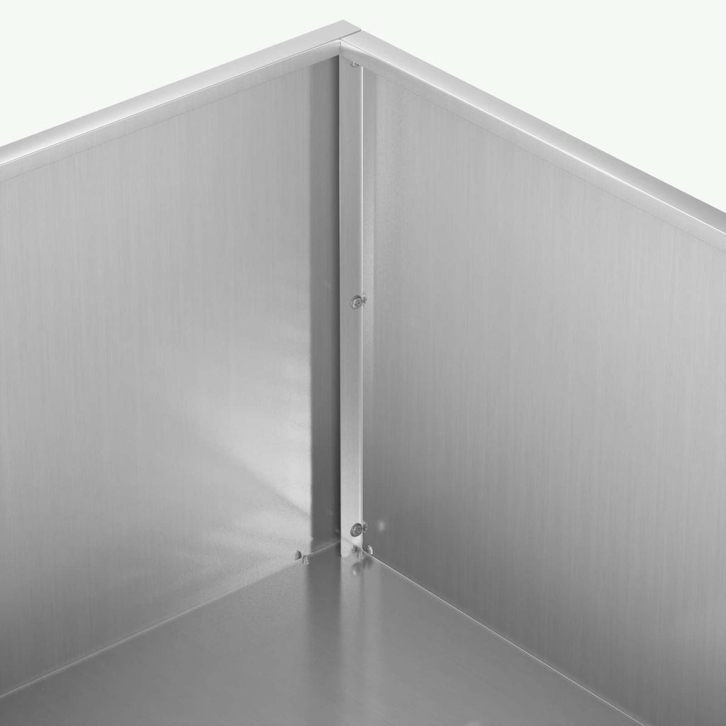 vidaXL Doniczka ogrodowa srebrny 100 x 100 x 30 cm Stal ocynkowana