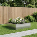 vidaXL Doniczka ogrodowa srebrny 100 x 100 x 30 cm Stal ocynkowana
