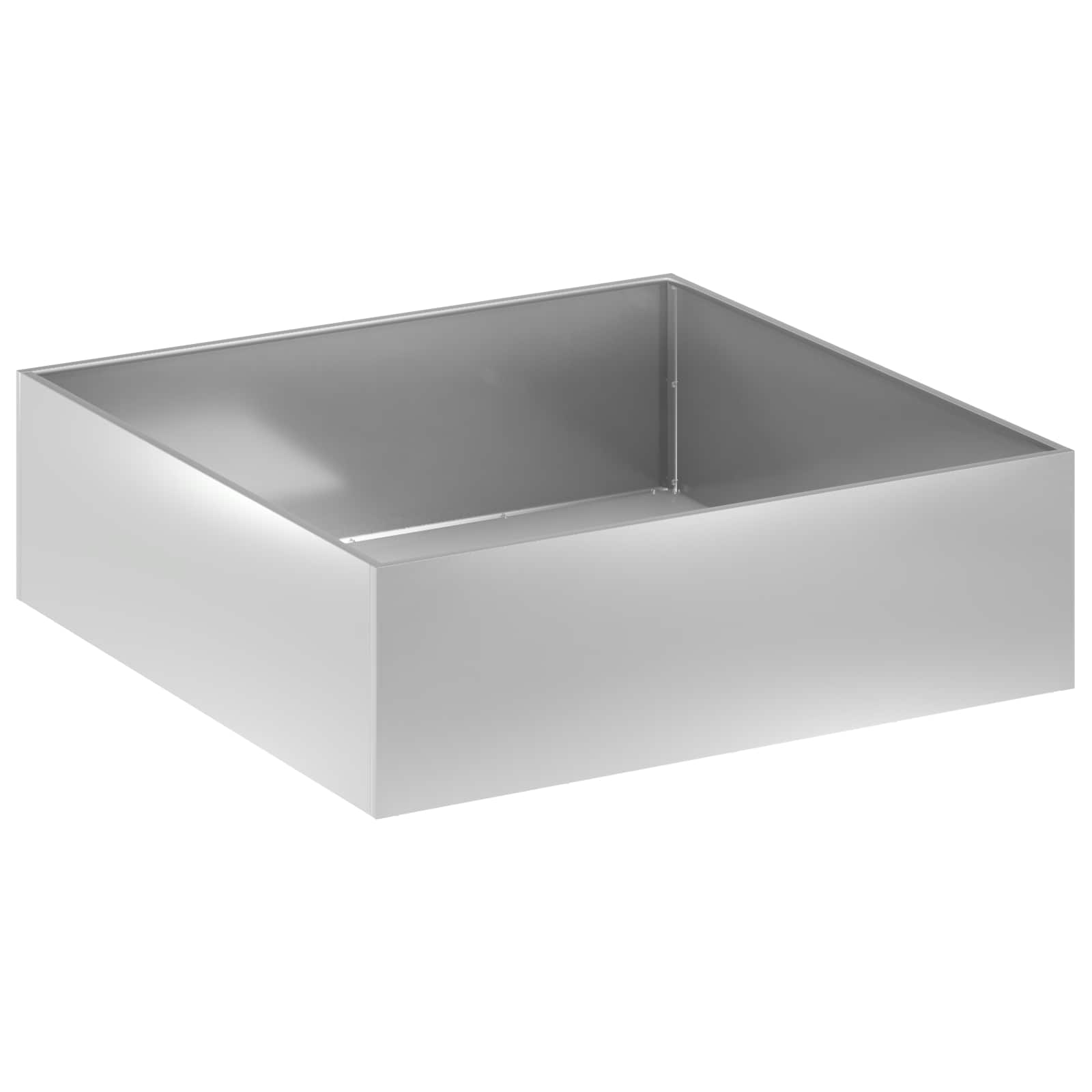 vidaXL Doniczka ogrodowa srebrny 100 x 100 x 30 cm Stal ocynkowana