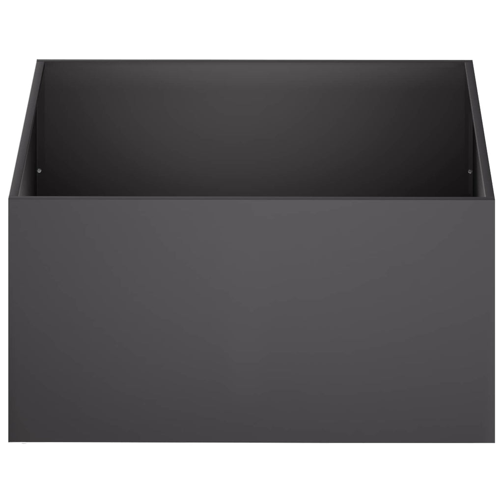 vidaXL Doniczka ogrodowa 2 szt. Czarny 60 x 60 x 40 cm Stal zimnogięta