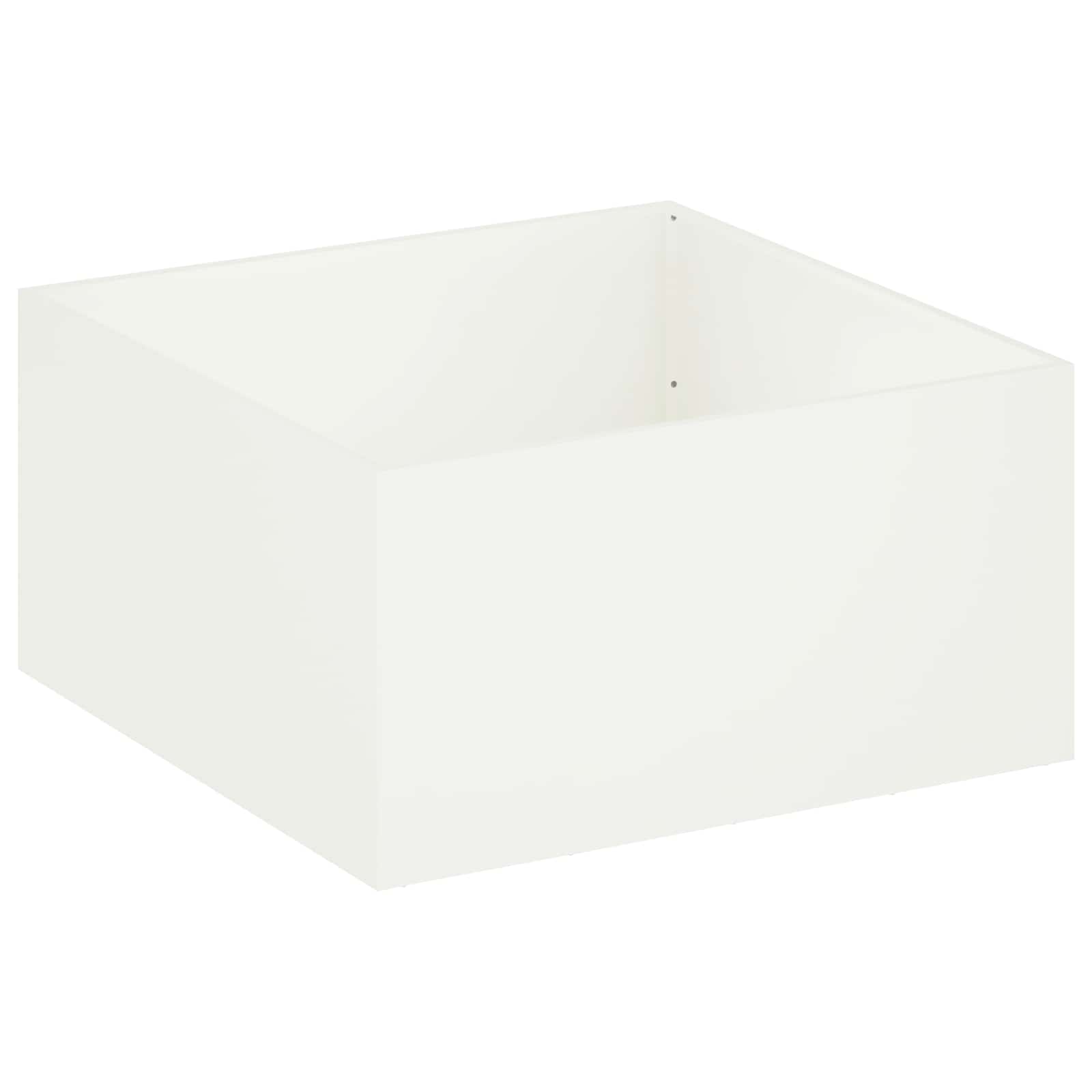 vidaXL Doniczka ogrodowa 2 szt. Biały 60 x 60 x 40 cm Stal zimnogięta