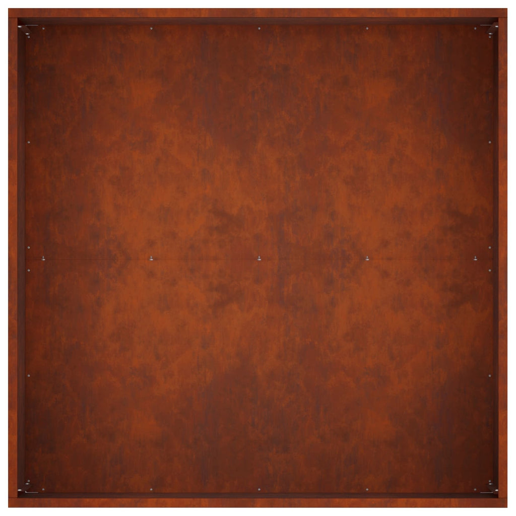 vidaXL Doniczka ogrodowa Rdzawy 60 x 60 x 40 cm Stal kortenowska
