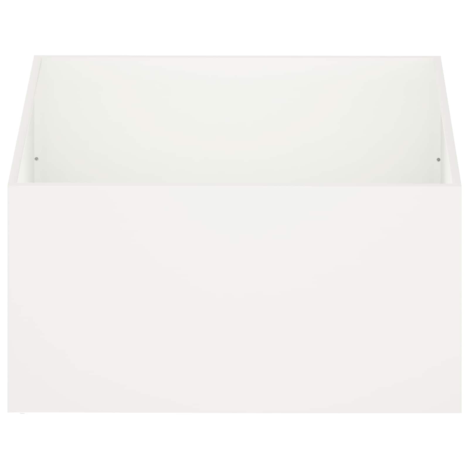 vidaXL Doniczka ogrodowa 2 szt. Biały 80 x 80 x 40 cm Stal zimnogięta