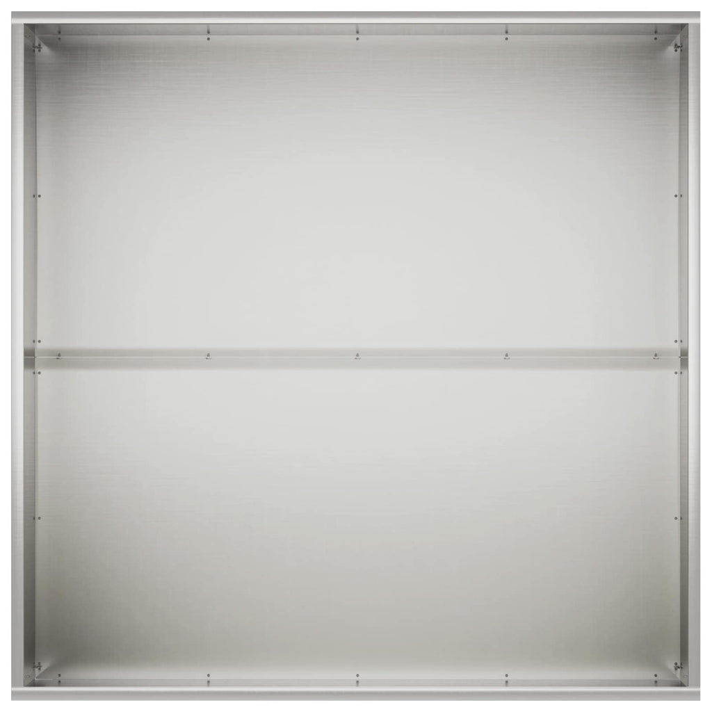 vidaXL Doniczka ogrodowa srebrny 80 x 80 x 40 cm Stal nierdzewna
