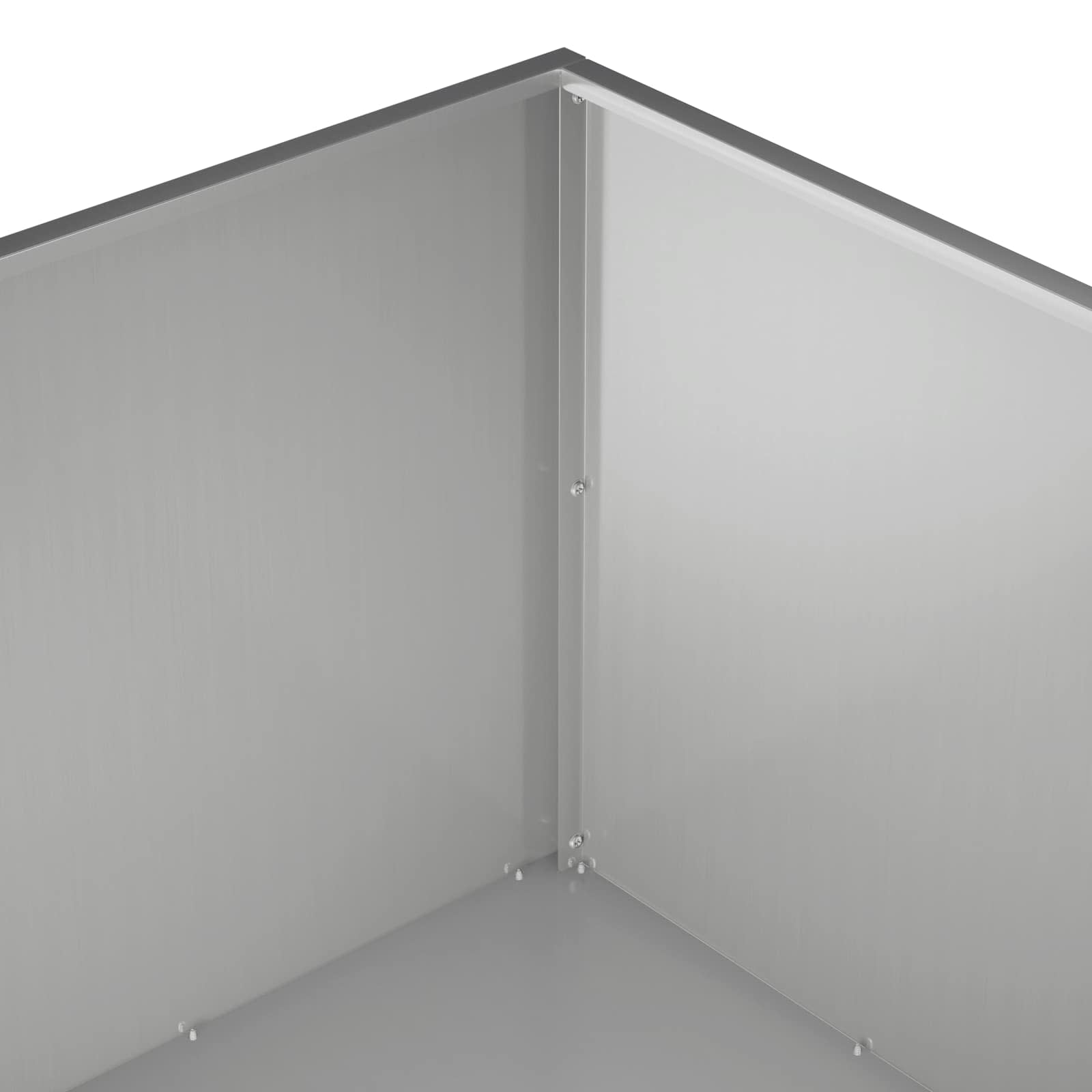 vidaXL Doniczka ogrodowa srebrny 80 x 80 x 40 cm Stal ocynkowana