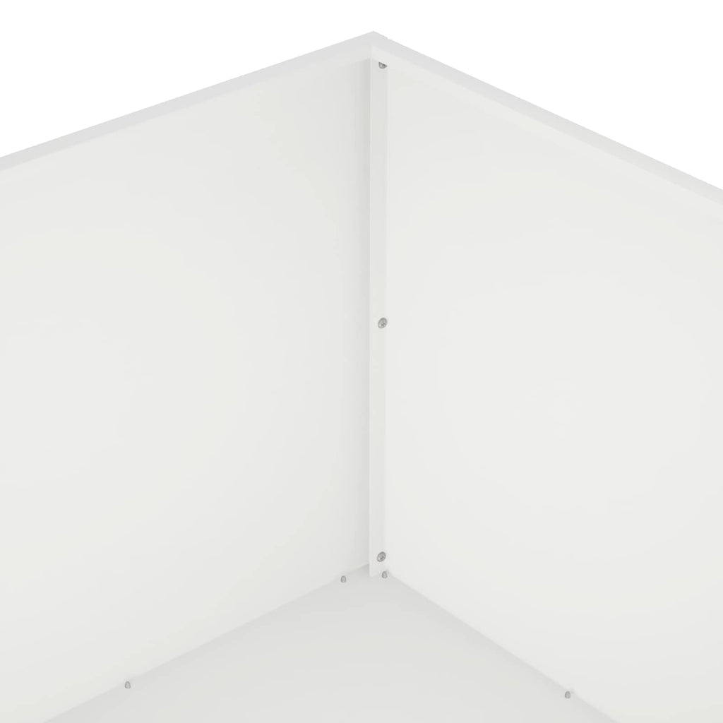 vidaXL Doniczka ogrodowa Biały 100 x 100 x 40 cm Stal zimnogięta