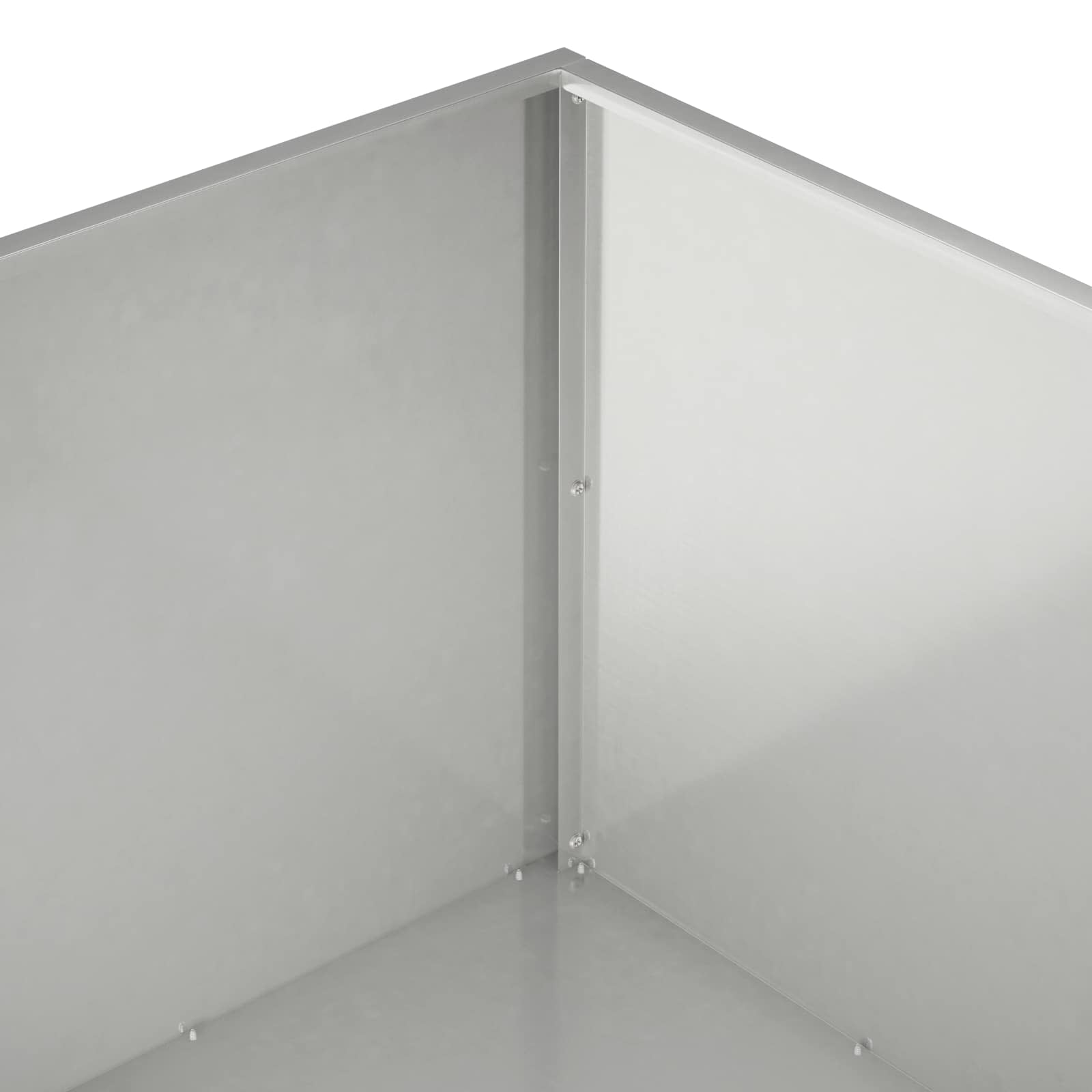 vidaXL Doniczka ogrodowa 2 szt. srebrny 100 x 100 x 40 cm