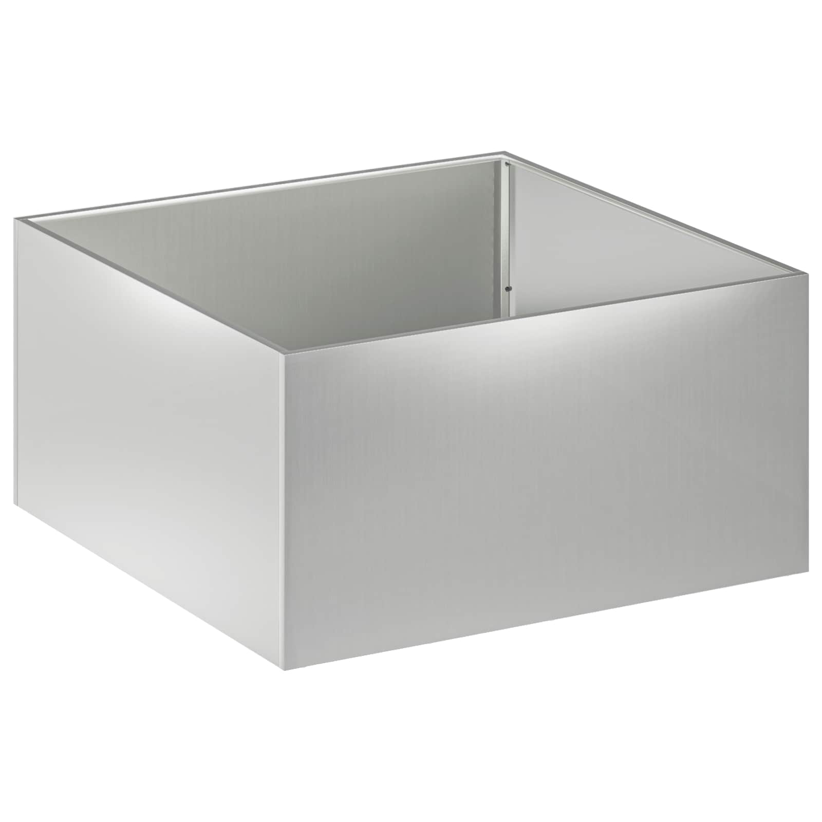 vidaXL Doniczka ogrodowa srebrny 100 x 100 x 40 cm Stal ocynkowana