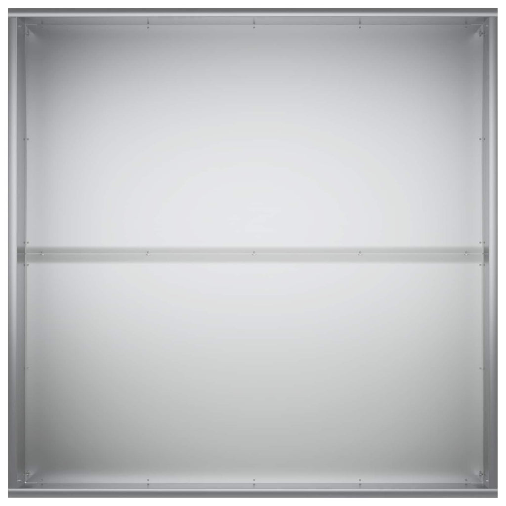 vidaXL Doniczka ogrodowa srebrny 100 x 100 x 40 cm Stal ocynkowana