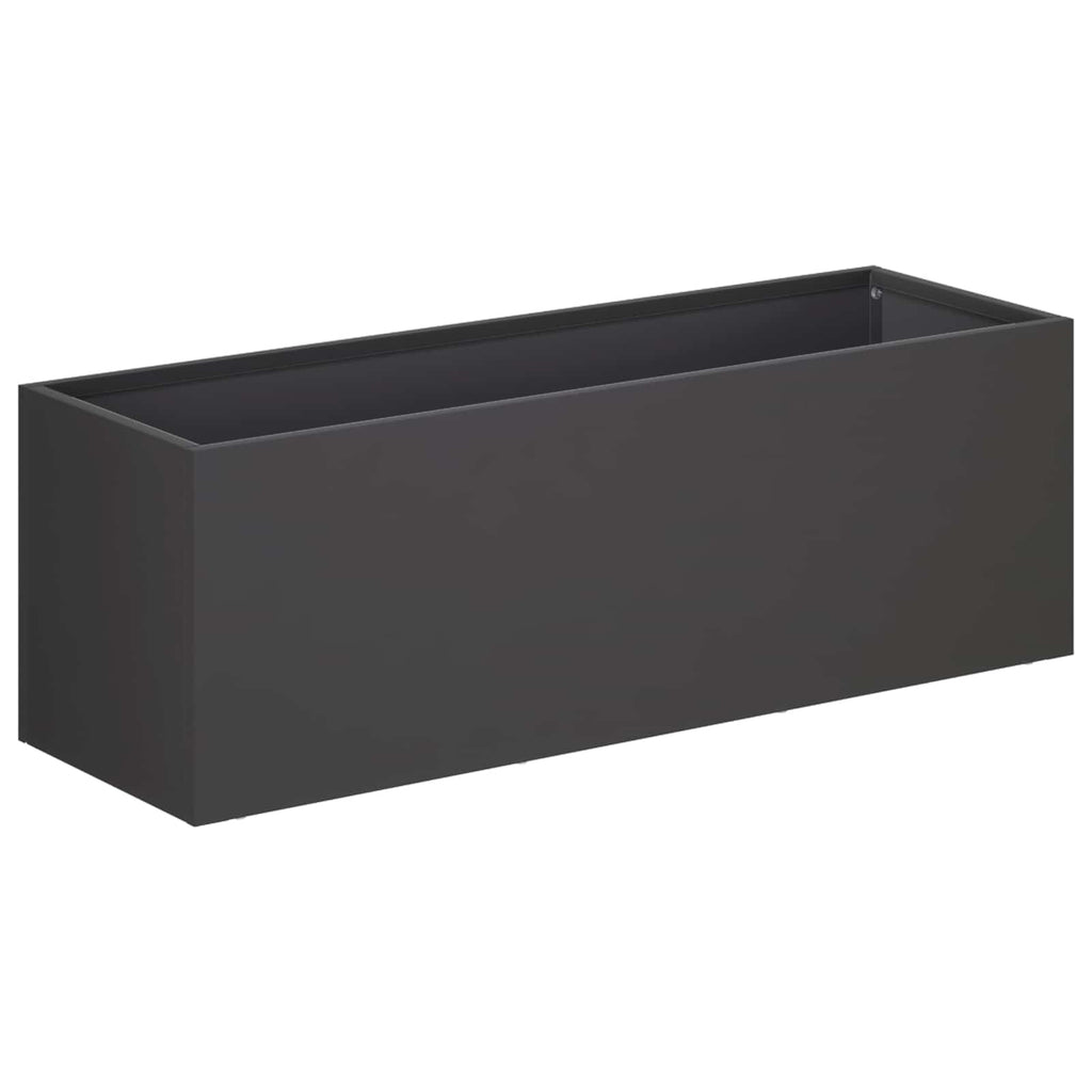 vidaXL Doniczka ogrodowa 2 szt. Czarny 40 x 20 x 20 cm Stal zimnogięta