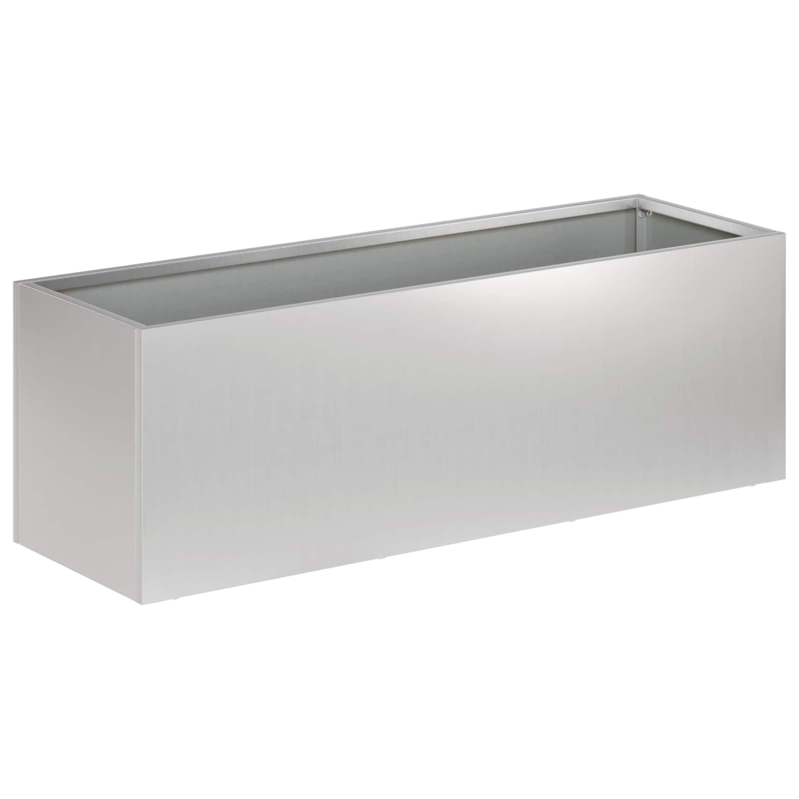 vidaXL Doniczka ogrodowa srebrny 40 x 20 x 20 cm Stal ocynkowana