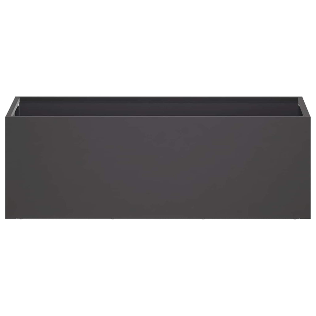 vidaXL Doniczka ogrodowa 2 szt. Czarny 60 x 20 x 20 cm Stal zimnogięta