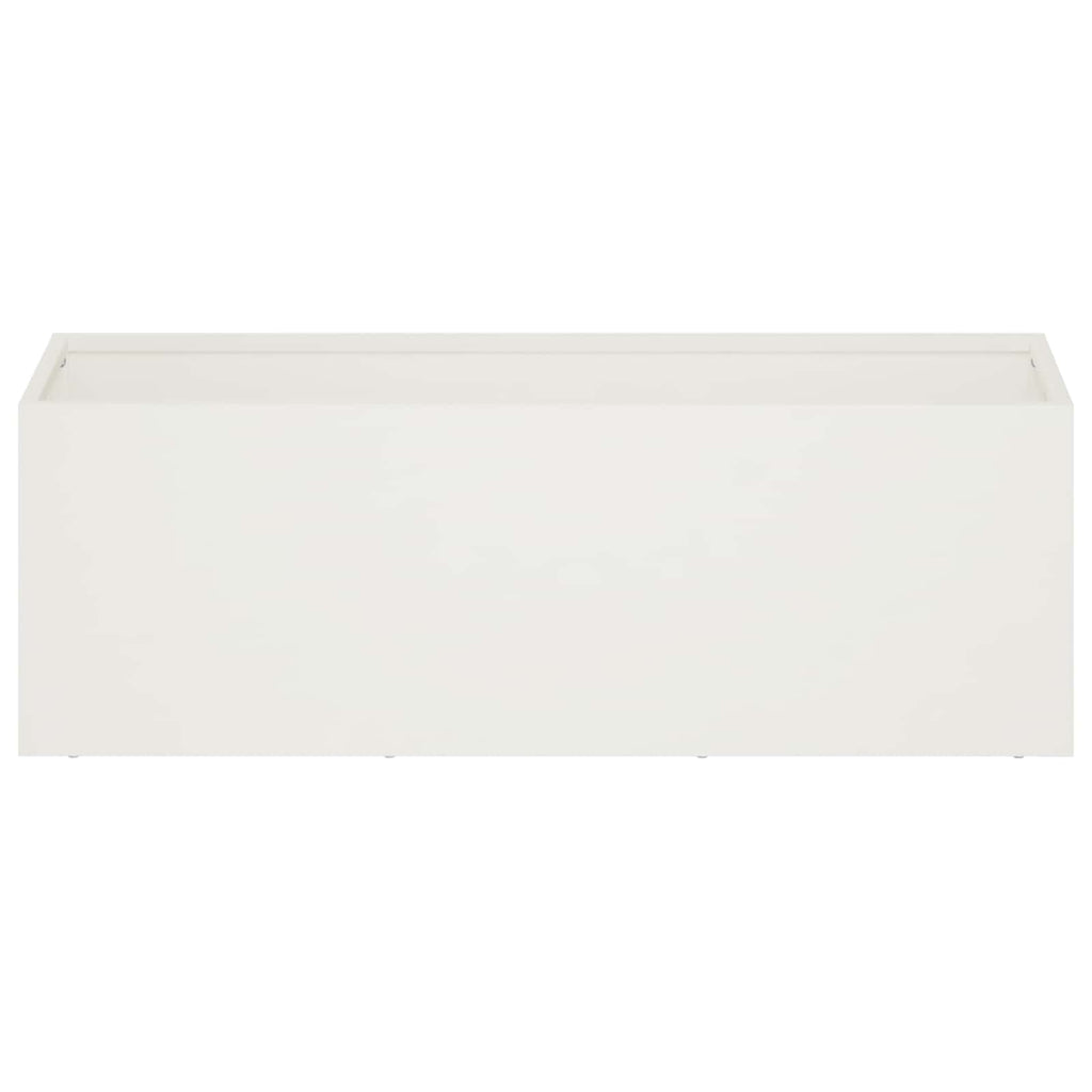 vidaXL Doniczka ogrodowa 2 szt. Biały 60 x 20 x 20 cm Stal zimnogięta