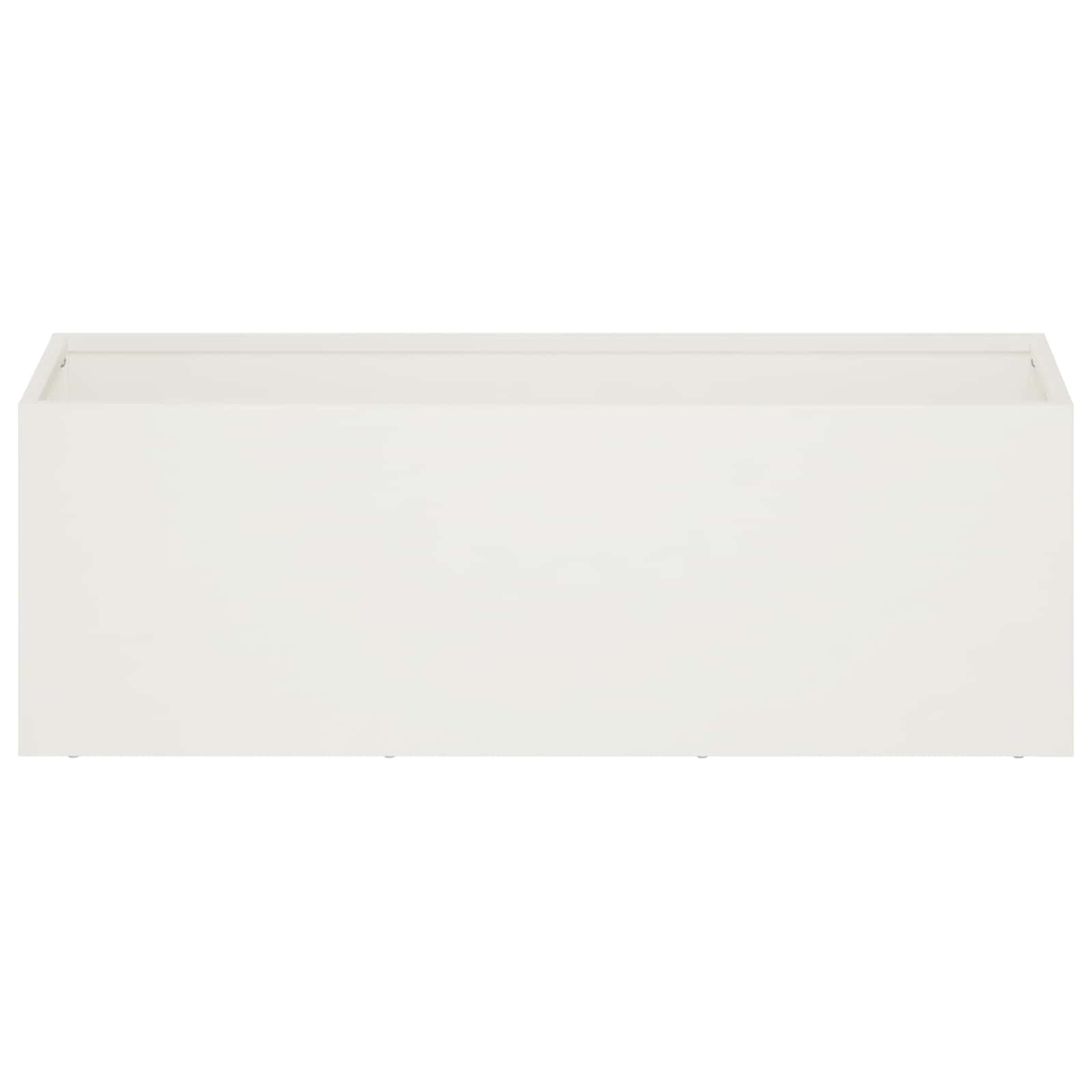 vidaXL Doniczka ogrodowa 2 szt. Biały 60 x 20 x 20 cm Stal zimnogięta
