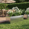 vidaXL Doniczka ogrodowa srebrny 60 x 20 x 20 cm Stal nierdzewna