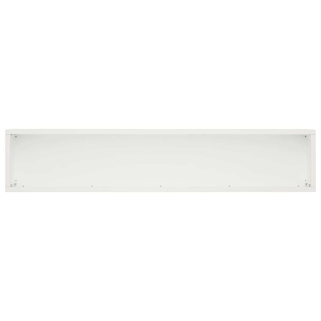 vidaXL Doniczka ogrodowa Biały 80 x 20 x 20 cm Stal zimnogięta