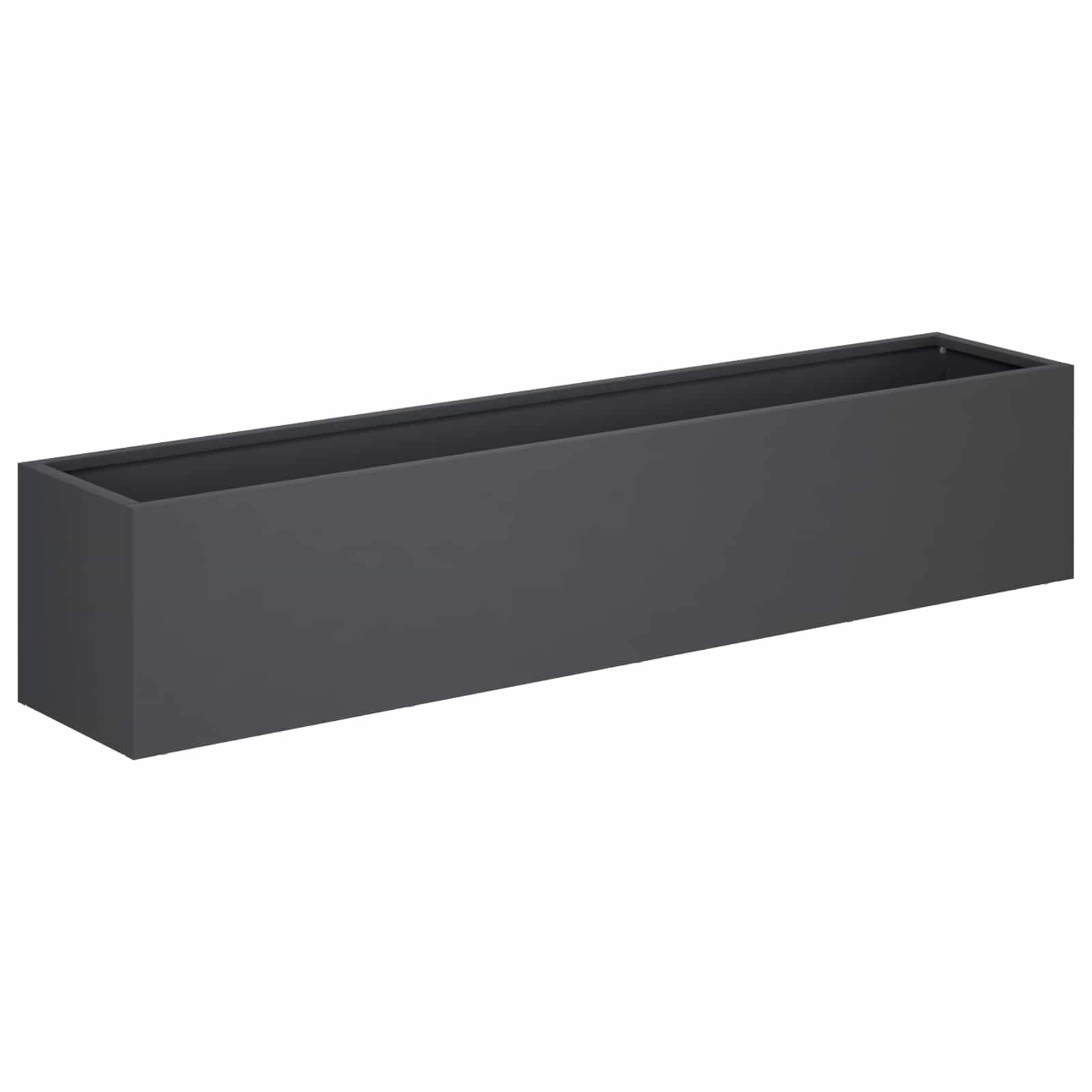 vidaXL Doniczka ogrodowa antracytowy 80 x 20 x 20 cm Stal zimnogięta