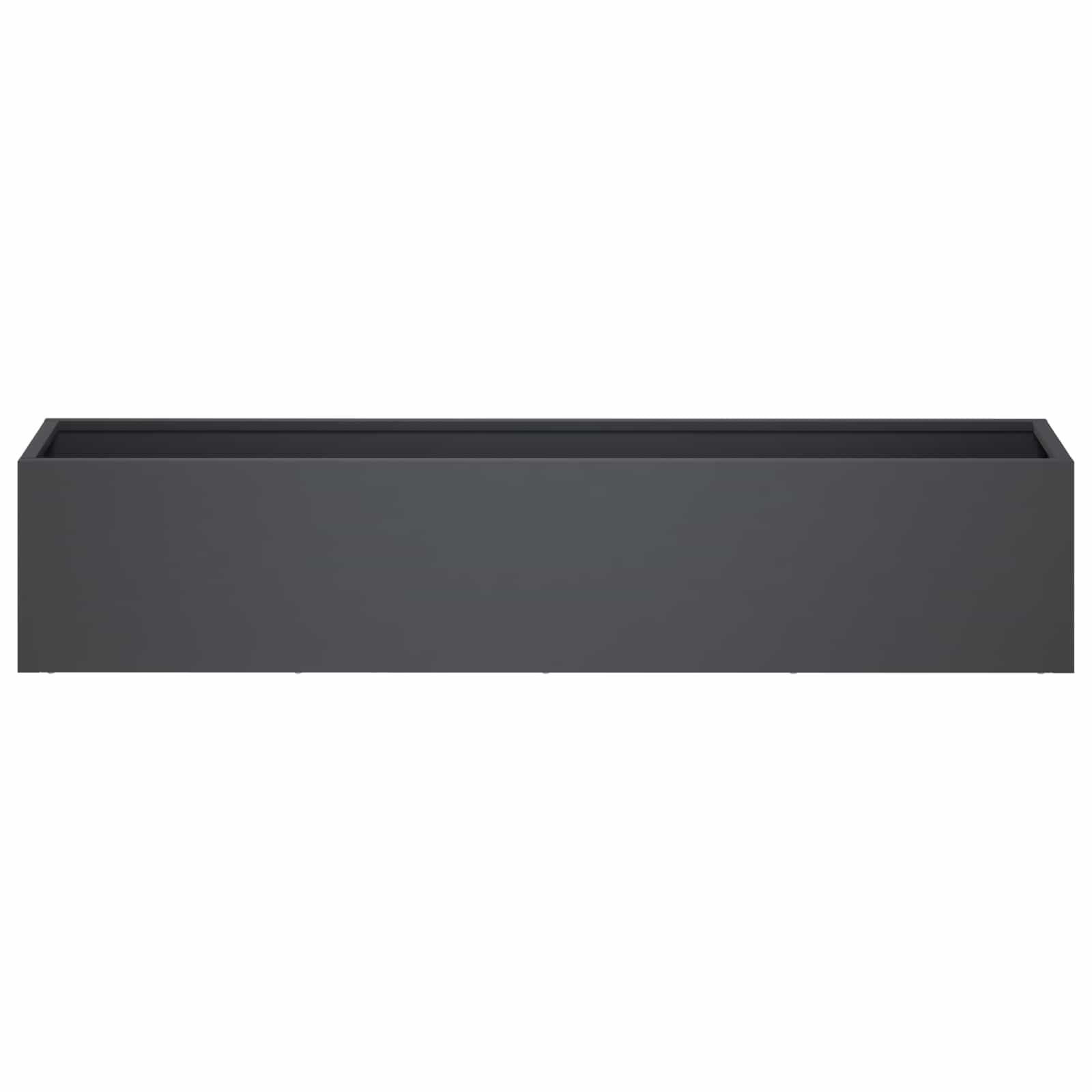 vidaXL Doniczka ogrodowa antracytowy 80 x 20 x 20 cm Stal zimnogięta